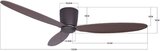 Beacon Airfusion Radar oil rubbed bronze plafondventilator 132 cm_