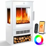 Kesser Kamin wit elektrische sfeerhaard Wifi - 900/1800 W - 75 m3